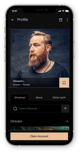 4 Screenshot of a talent profile within the platform
